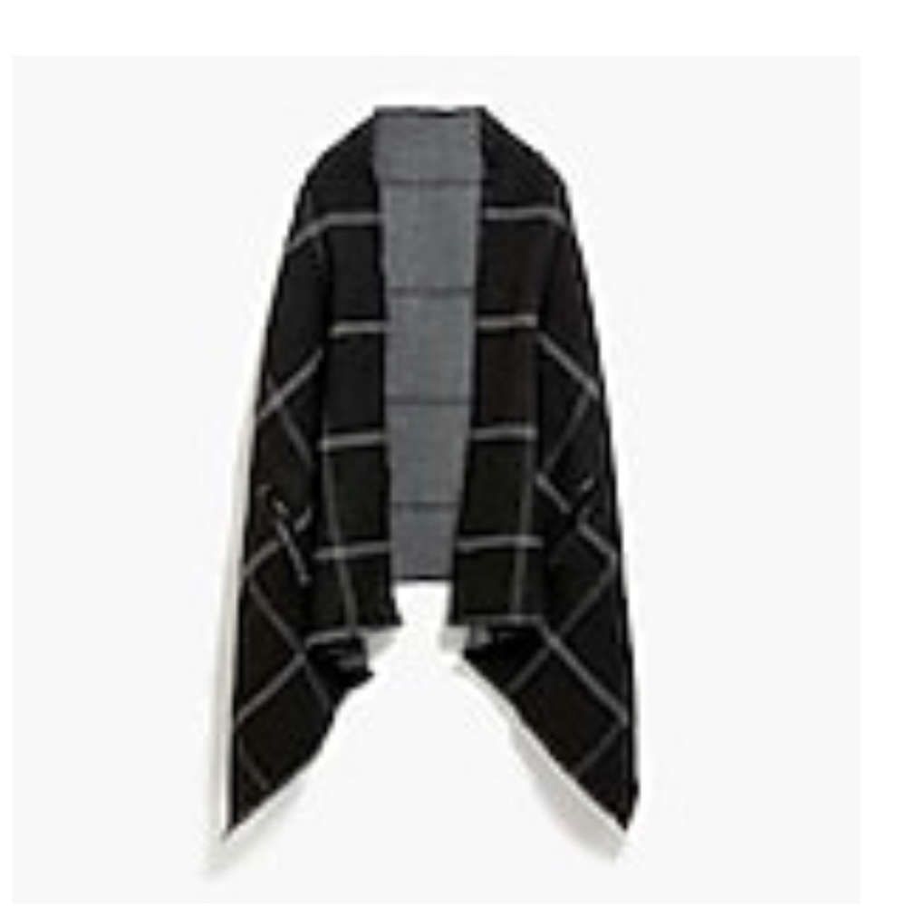 J. Crew reversible plaid shawl